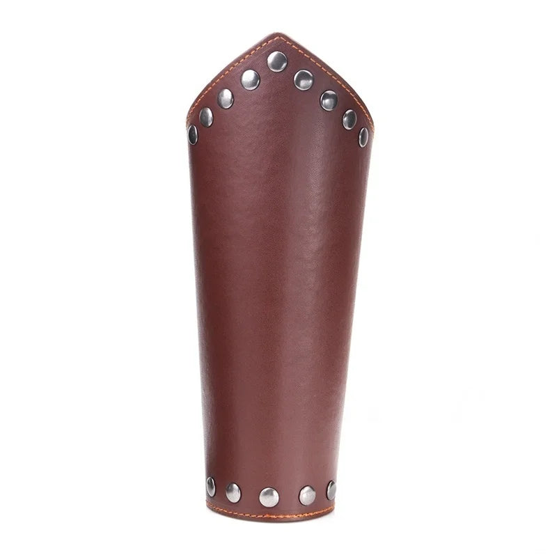 Men's Faux Leather Wide Bracer Lace Up Arm Armour