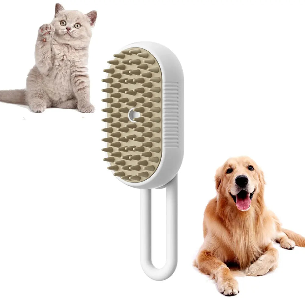 Rechargeable Steam Cat Grooming Brush Steamy To Remove Loose Hair