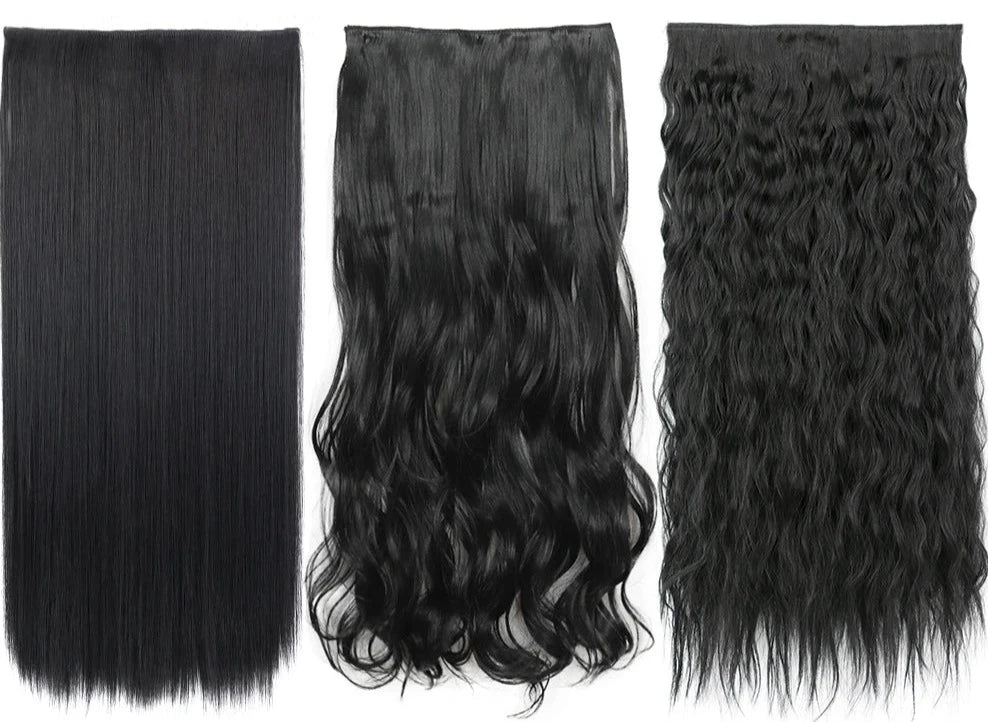 Synthetic 5 Clip Long Hair Extensions