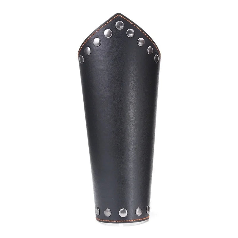 Men's Faux Leather Wide Bracer Lace Up Arm Armour