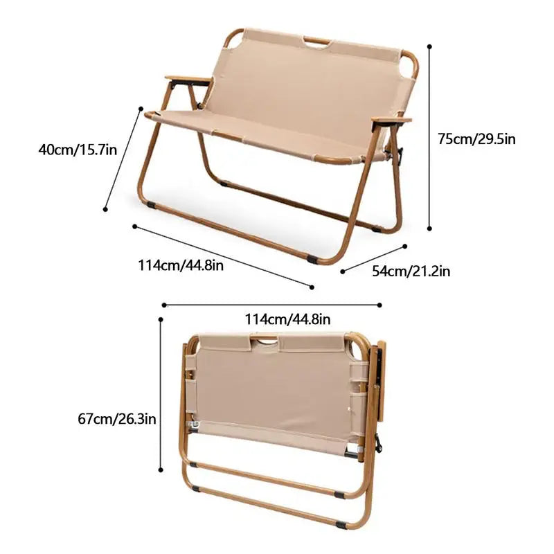 Outdoor Folding Waterproof Double Chair