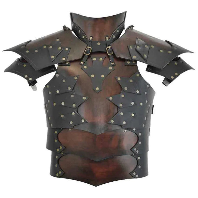 Men's Armour Viking Warrior Cosplay Steampunk Belt Pauldrons Breastplate Set