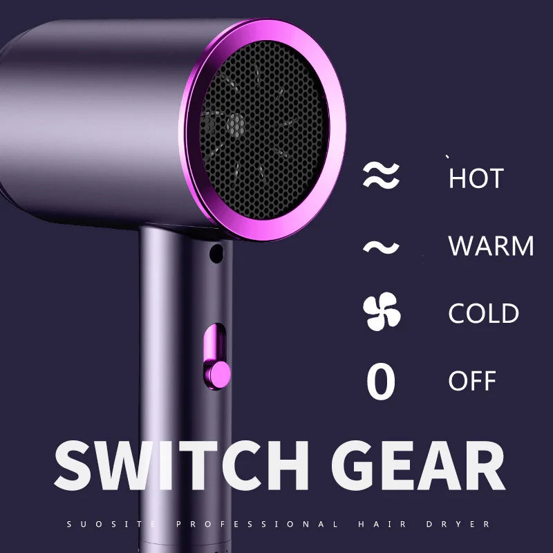 New High-Speed Hair Dryer High-Power Negative Ion Cold And Hot Ultra Silent  Professional Hair Dryer For Home Hair Salons