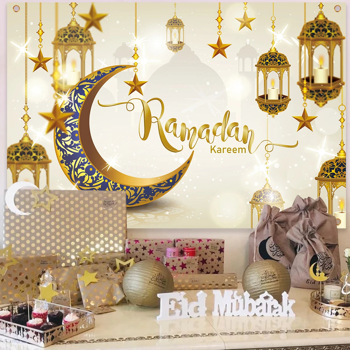 Ramadan Kareem Eid Mubarak Background Photo Booth Ramadan