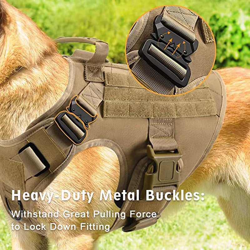 Military Vest German Shepherd Golden Retriever Tactical  Training Dog Harness