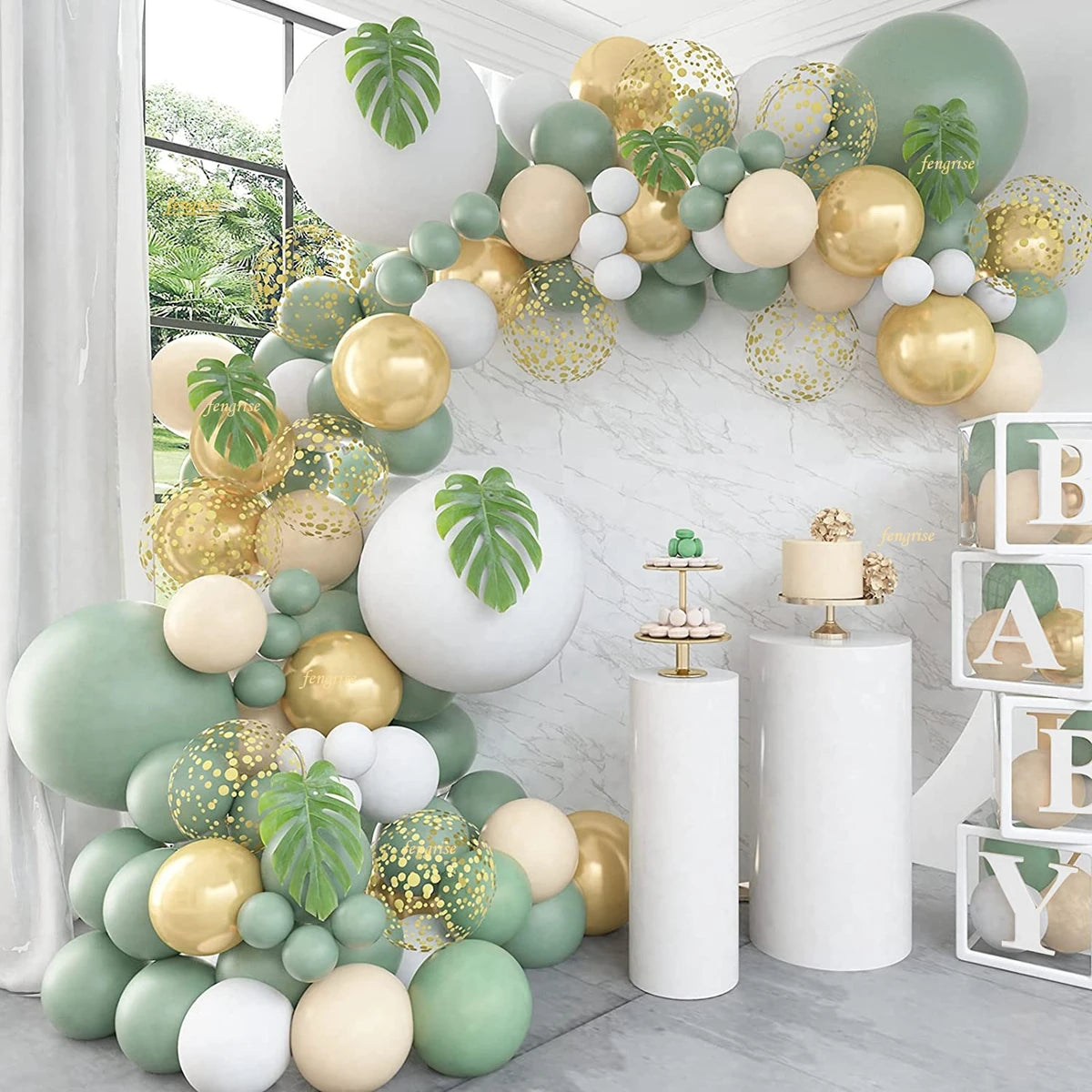 Green Balloon Garland Arch Kit Party Decoration