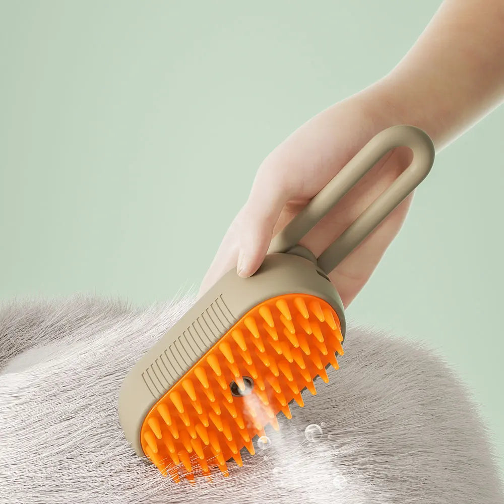 Rechargeable Steam Cat Grooming Brush Steamy To Remove Loose Hair