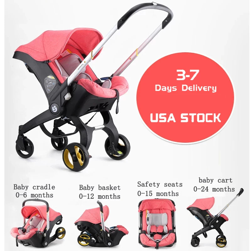 Baby Stroller Multi functional Car Seat 3 in 1 For Newborn Prams Infant with cart Carriage