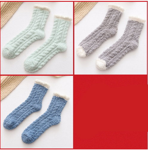 Chaussettes thermiques moelleuses pour femmes, chaussettes chaudes d'automne et d'hiver