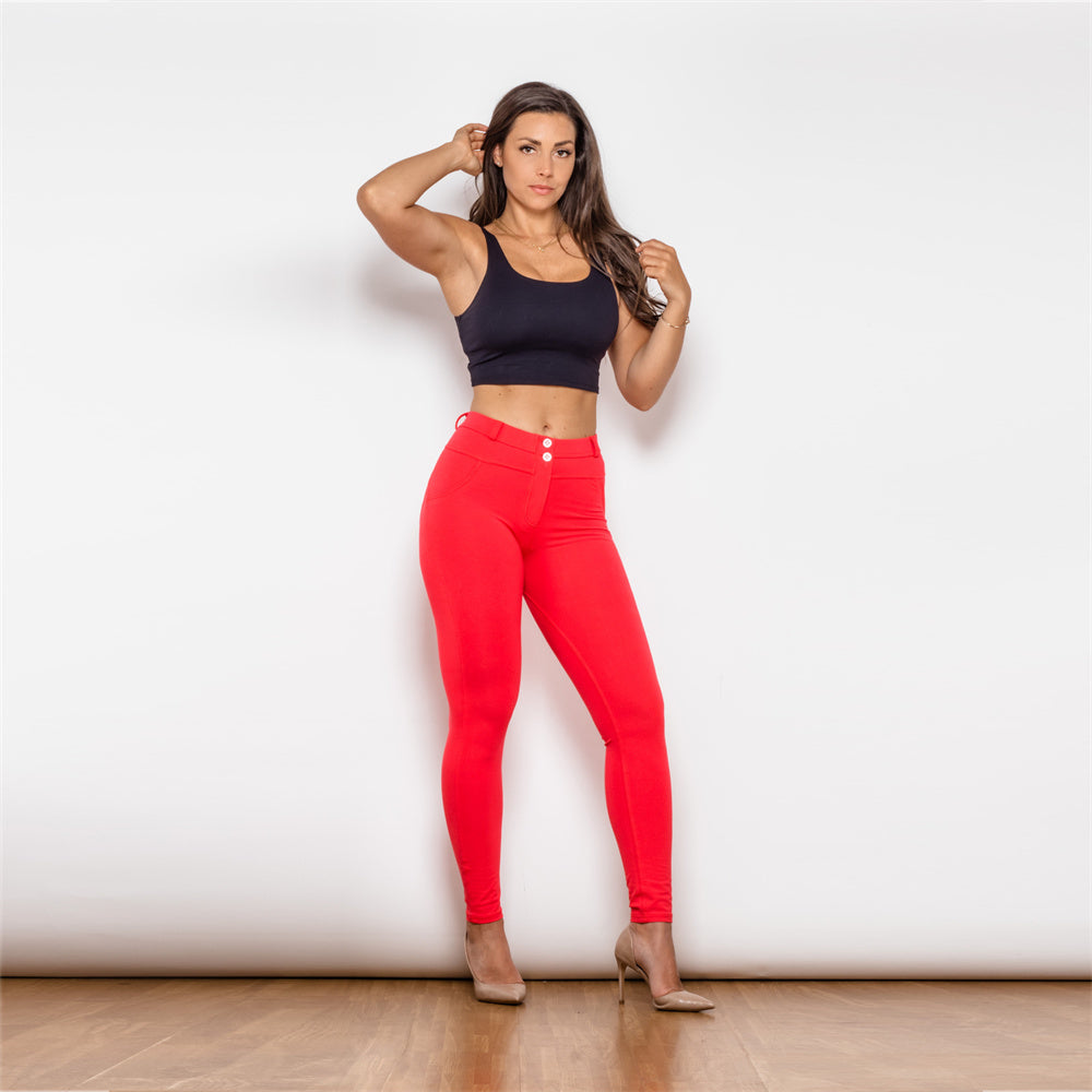 Shascullfites mélodie rouge façonnage leggings entraînement butin levage leggings pantalons de yoga