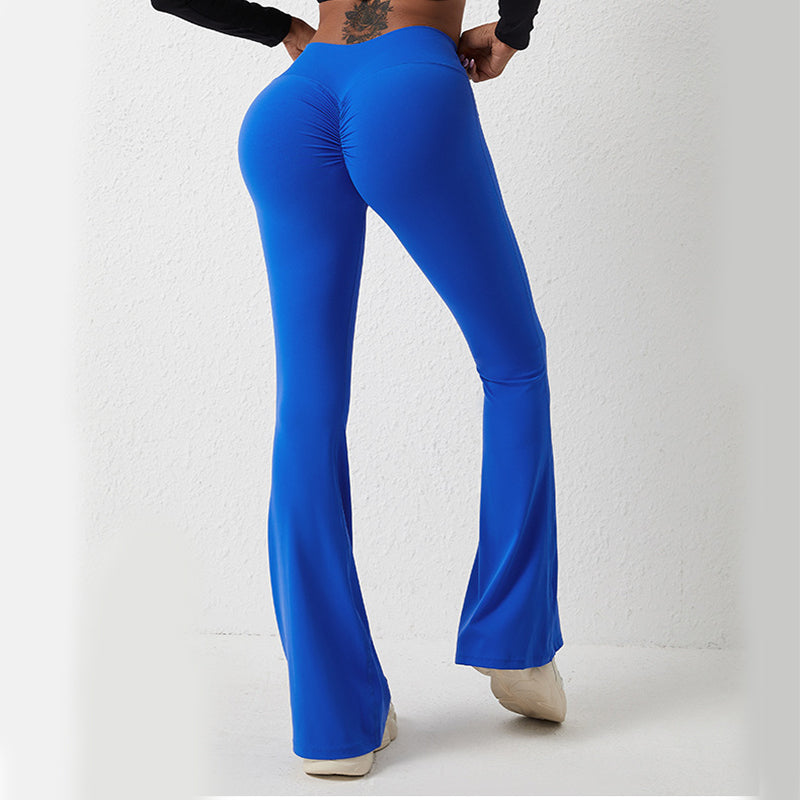 Pantalon à cloche pour femme, pantalon de Yoga taille haute, Leggings, pantalon de Fitness à jambes larges