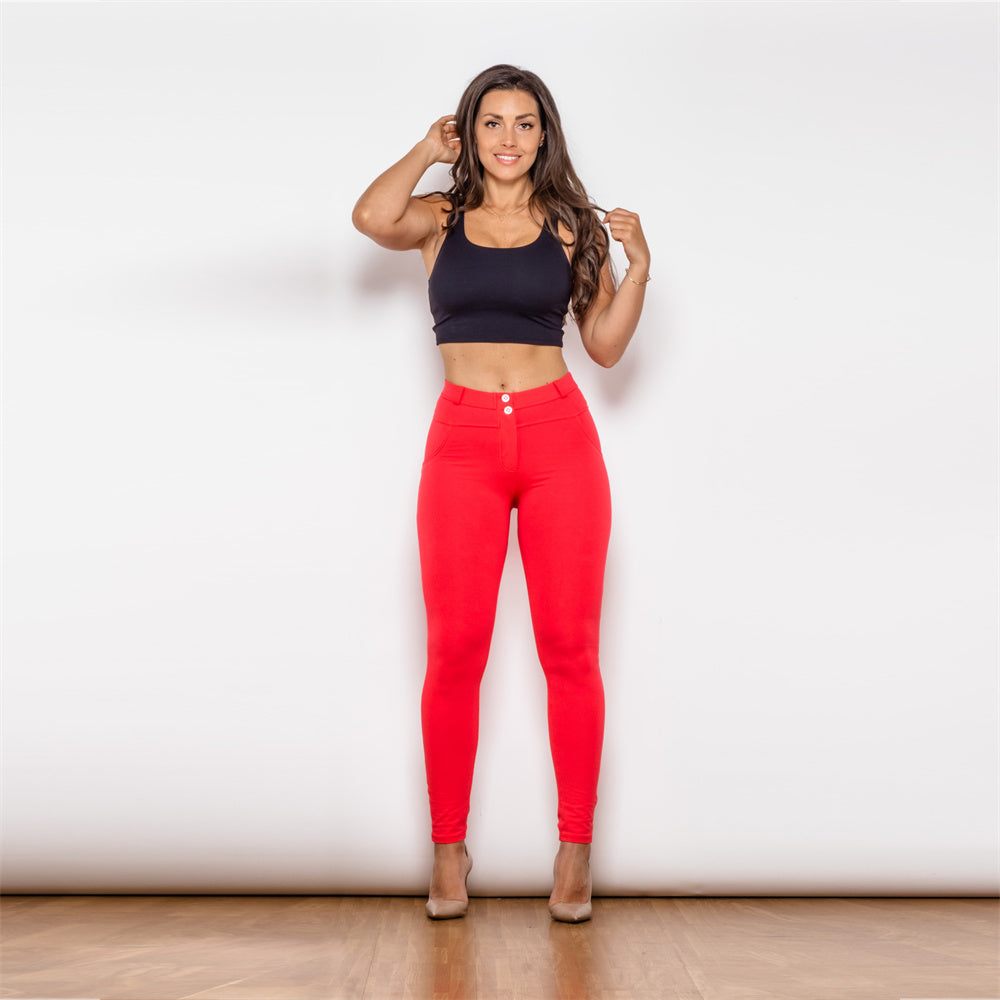 Shascullfites mélodie rouge façonnage leggings entraînement butin levage leggings pantalons de yoga