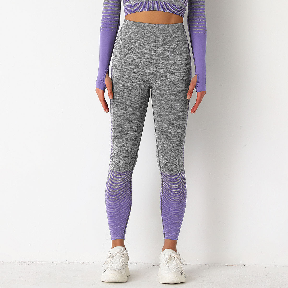 Peach knit quick-drying yoga pants