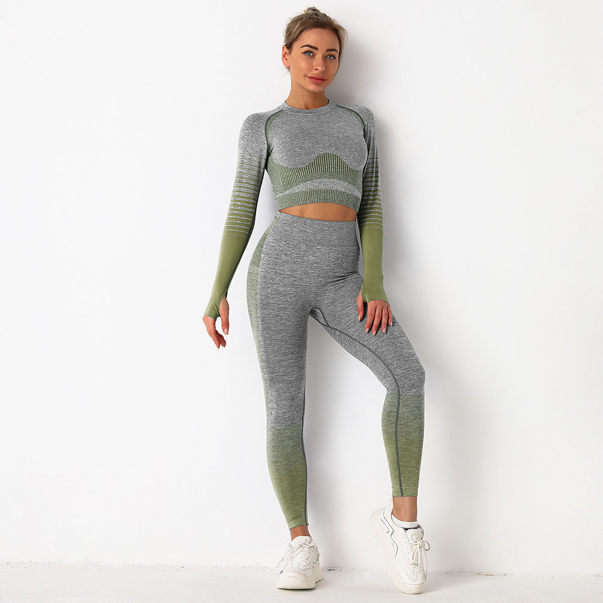 Peach knit quick-drying yoga pants