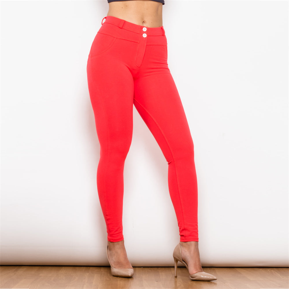 Shascullfites mélodie rouge façonnage leggings entraînement butin levage leggings pantalons de yoga