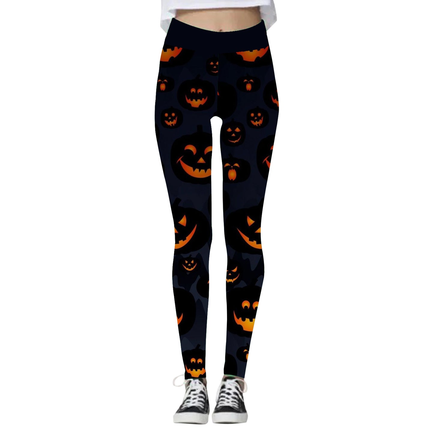 Women's Fashion Halloween High Waist Elastic Yoga Sports Leggings