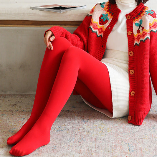 Bright Warm Red Leggings