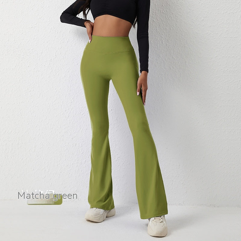 Pantalon à cloche pour femme, pantalon de Yoga taille haute, Leggings, pantalon de Fitness à jambes larges